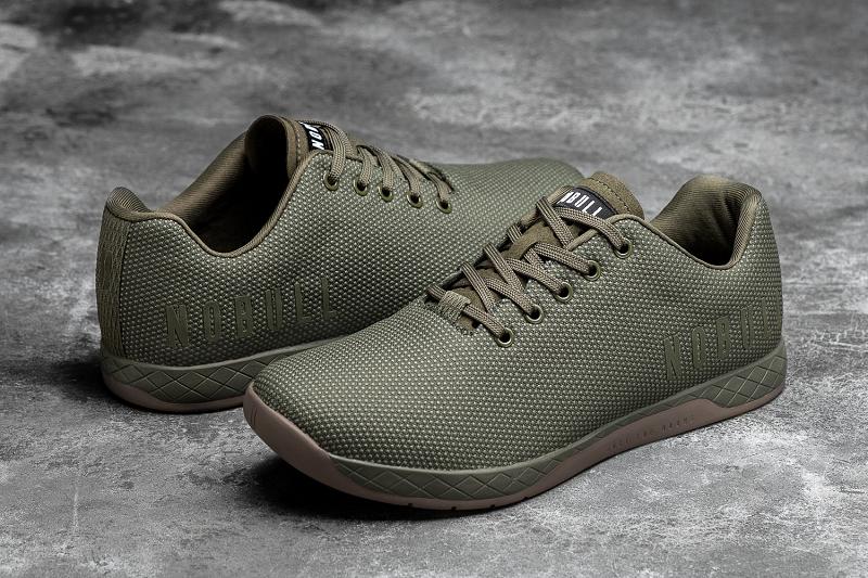 Green Nobull Army Dark Gum Women's Trainers | CA Q1973M